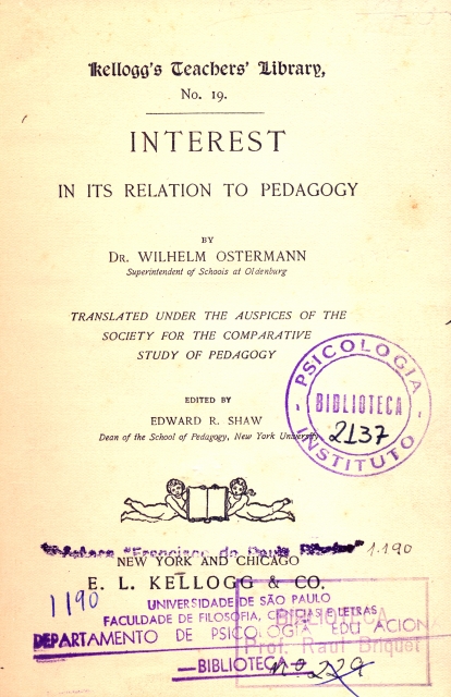 Interest in its relation to pedagogy